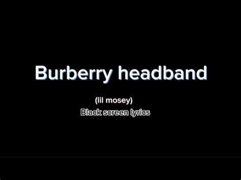 Burberry headband song lyrics